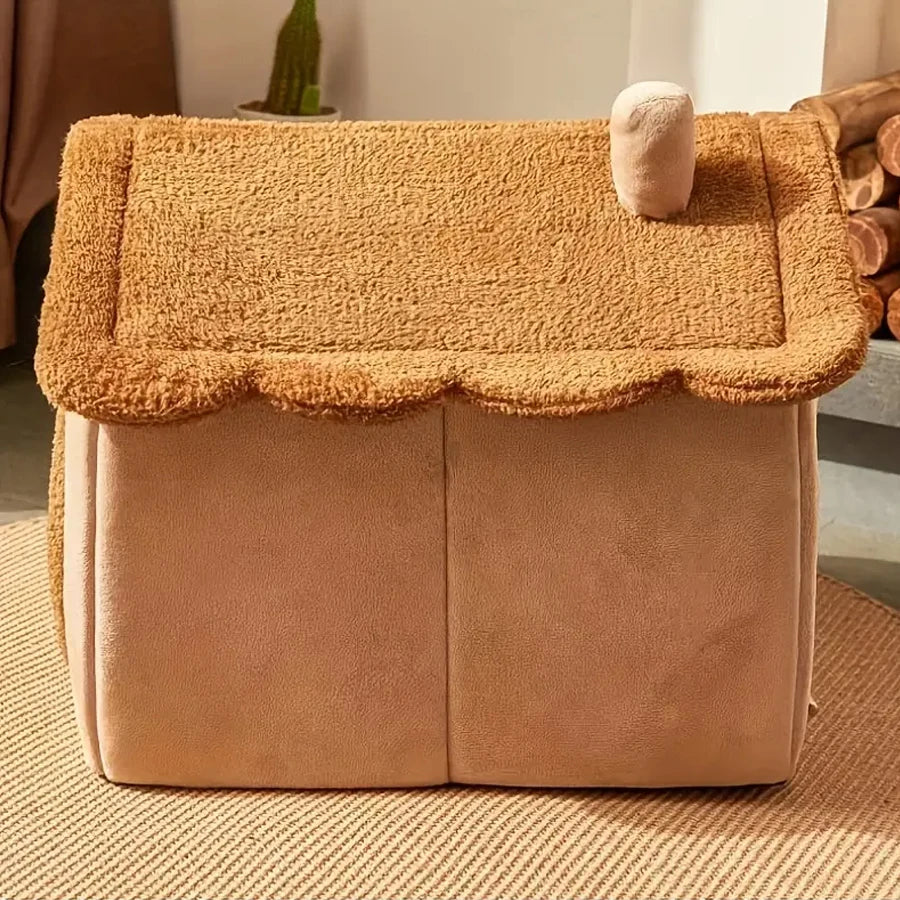 Indoor Foldable Cozy Pet House Removable Washable Cat House Puppy